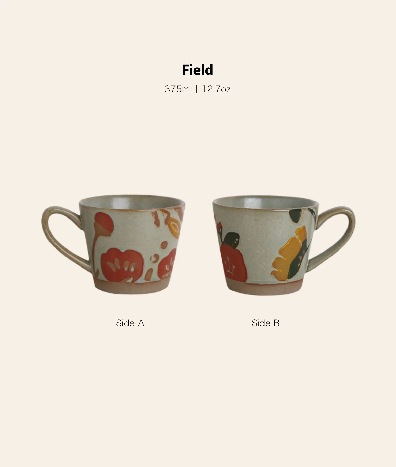 FLORA Ceramic Mug 375ml / 12.7oz