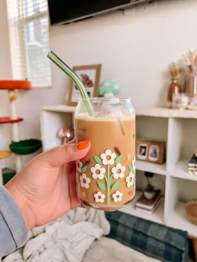 Flower Fields Glass Cup