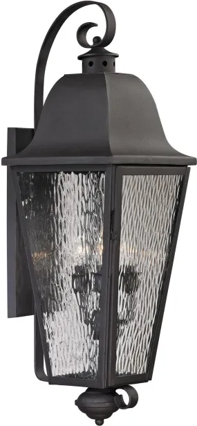 Forged Brookridge 4 Light Outdoor Sconce In Charcoal