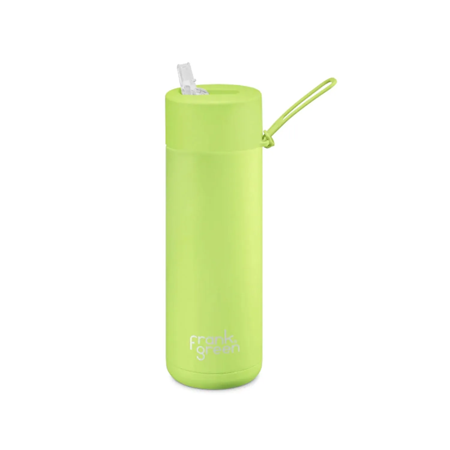 Frank Green Ceramic Reusable Bottle With Straw Lid 595ml/20oz - Pistachio Green