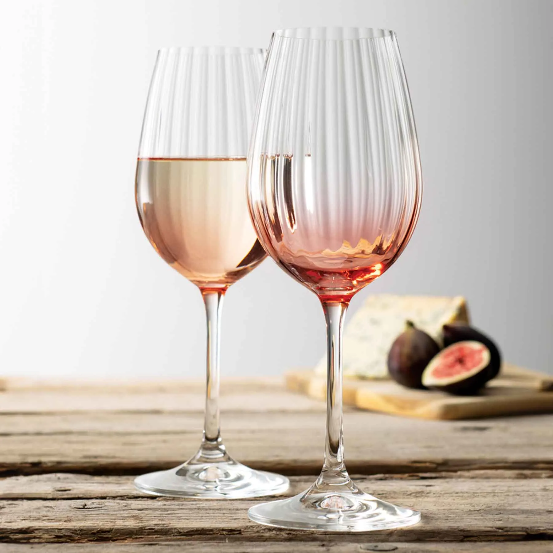 Galway Crystal Erne Wine Set of 2- Blush