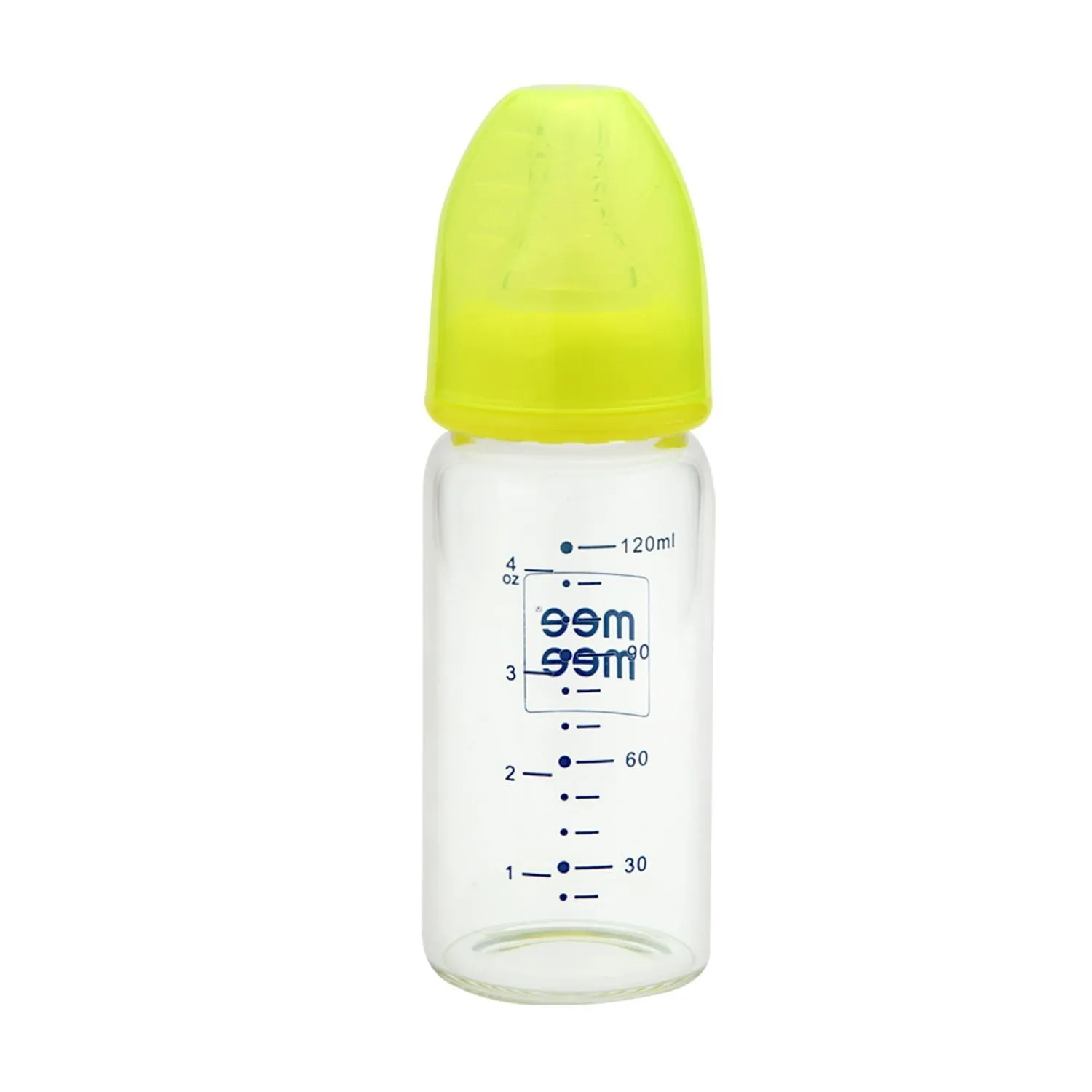 Glass Feeding Bottle for New Born Baby 120 ml Green