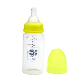 Glass Feeding Bottle for New Born Baby 120 ml Green