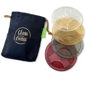 Glass On The Grass Resin Coasters S/4 Gentleman's Collection