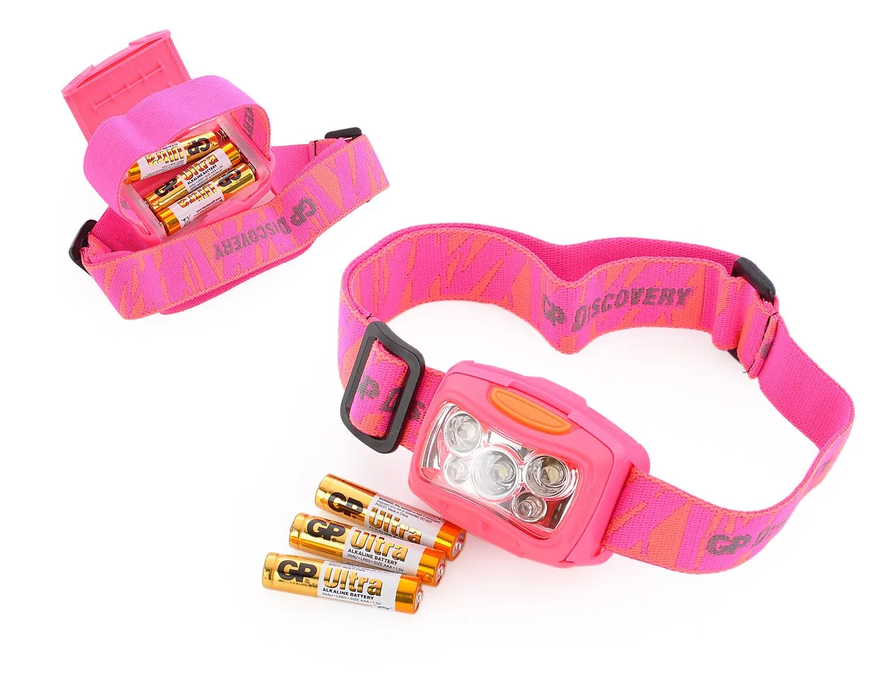 GP Discovery Ultra Light LED Headlight with 5 Modes - Pink