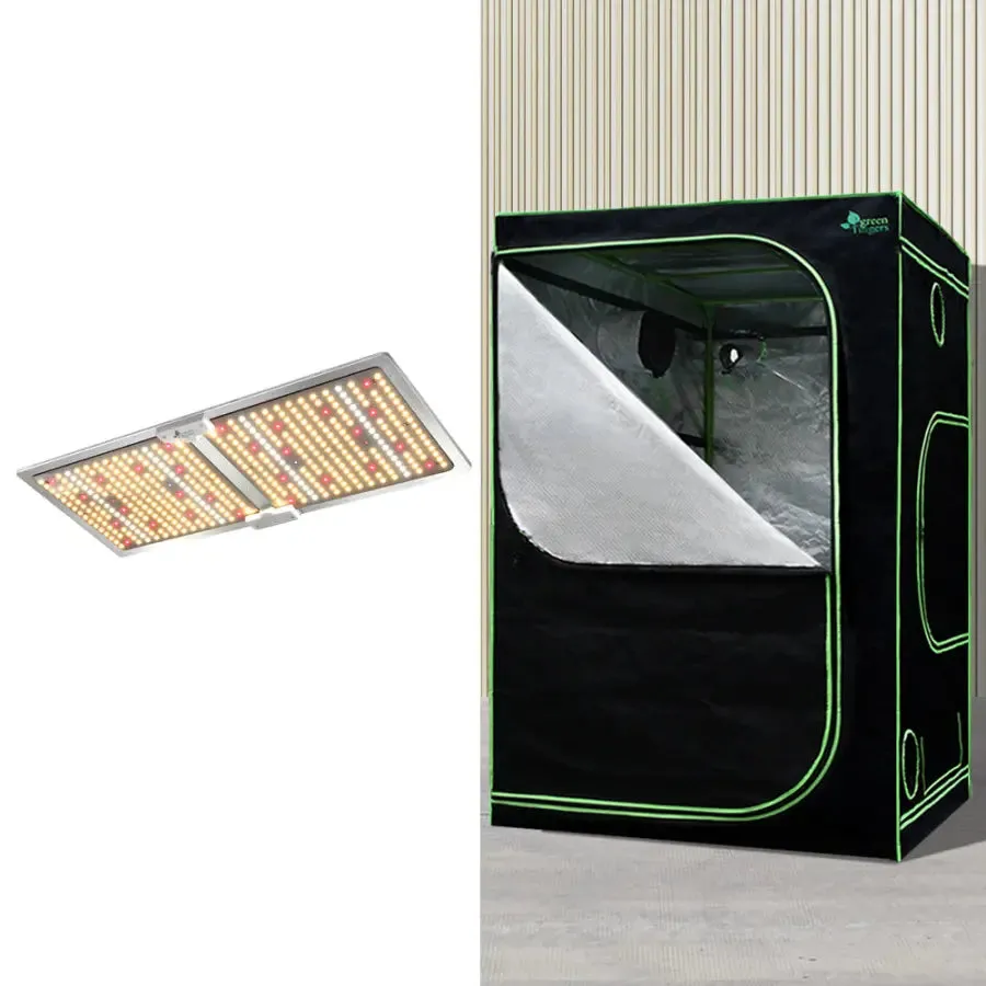 Green Fingers Grow Tent 2200W LED Grow Light Hydroponic Kits System 1.5x1.5x2M