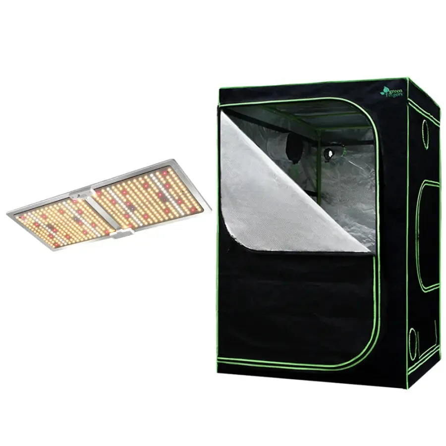 Green Fingers Grow Tent 2200W LED Grow Light Hydroponic Kits System 1.5x1.5x2M