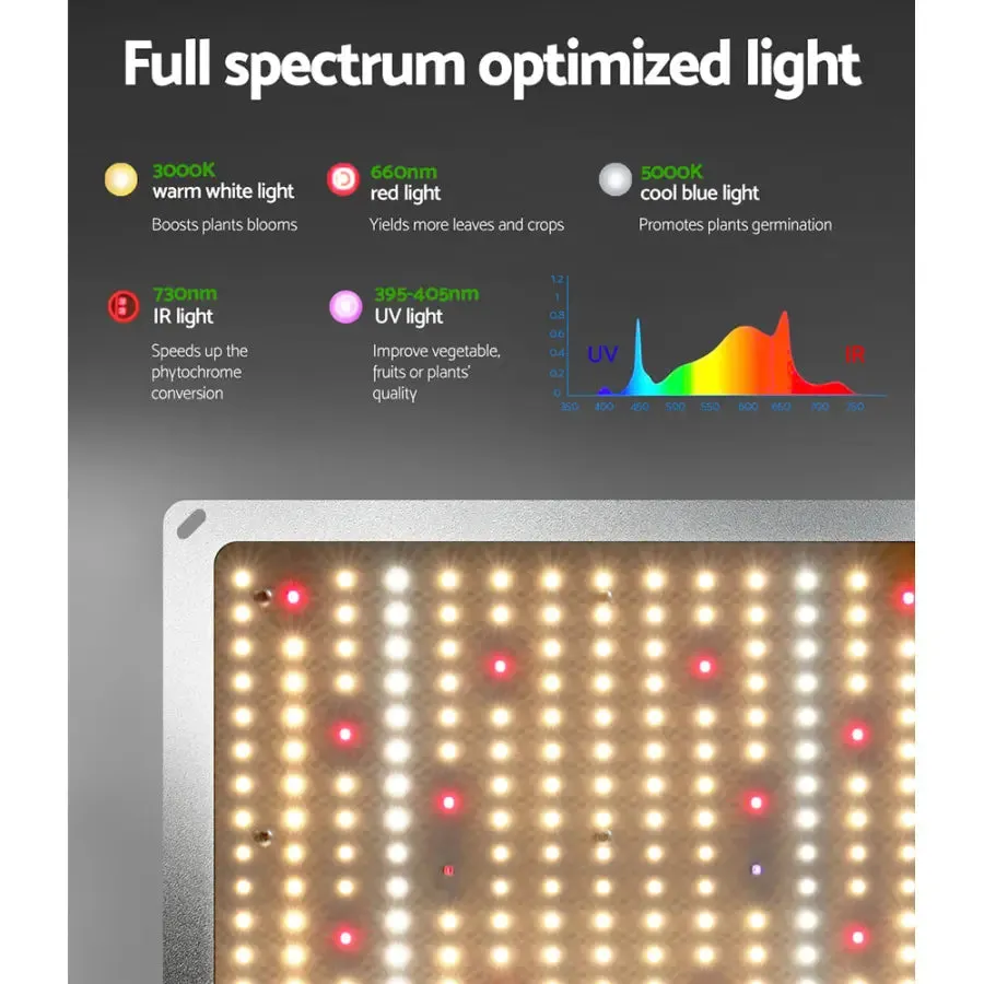 Green Fingers Grow Tent 2200W LED Grow Light Hydroponics Kits System 1.2x1.2x2M