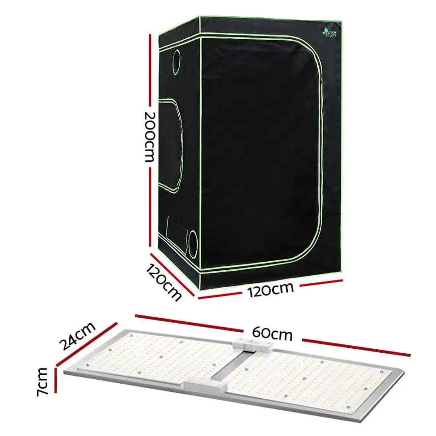 Green Fingers Grow Tent 2200W LED Grow Light Hydroponics Kits System 1.2x1.2x2M