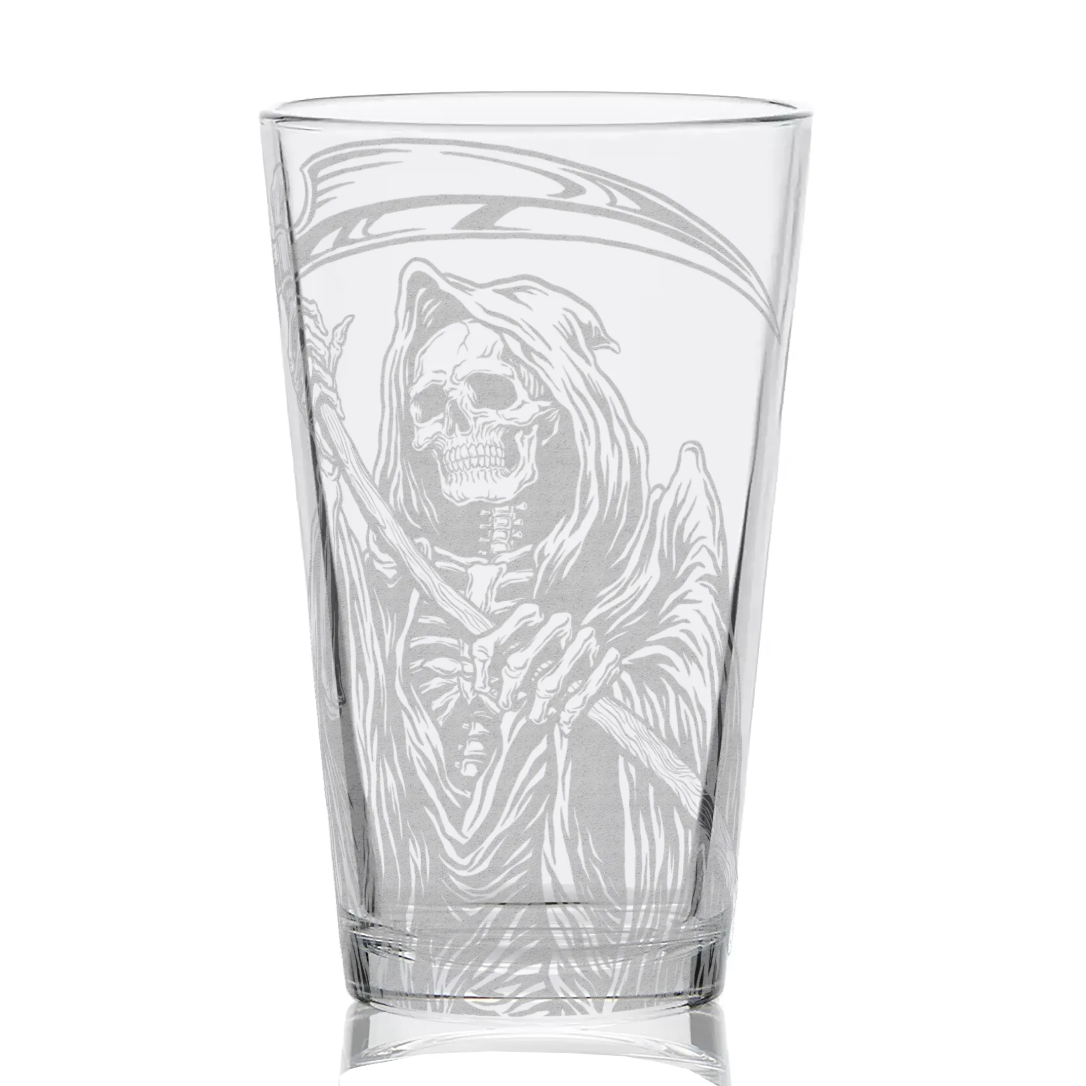 GRIM REAPER Pint Glass by Lumengrave