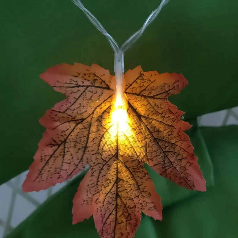 Halloween LED String Lights Maple Leaves 117 Inch