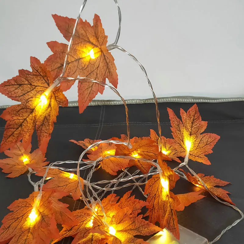 Halloween LED String Lights Maple Leaves 117 Inch