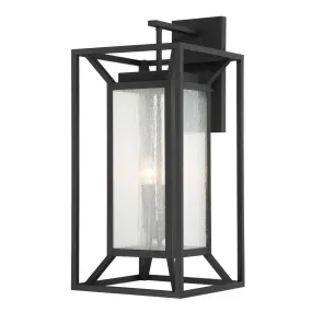 Harbor View 30 in. 4 Lights Outdoor Wall Lantern Black Finish