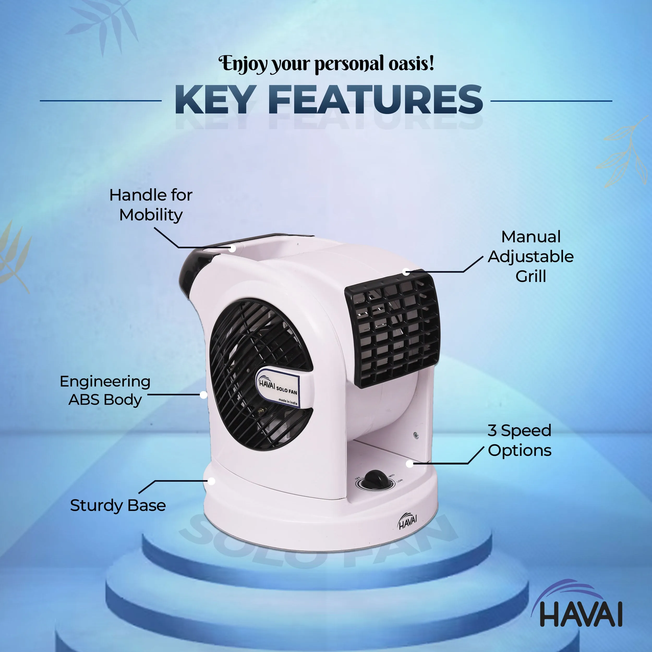 HAVAI Solo Blower Fan - White