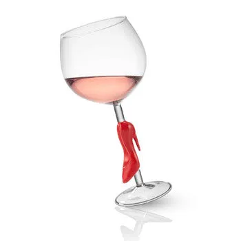 High-heel wine glass