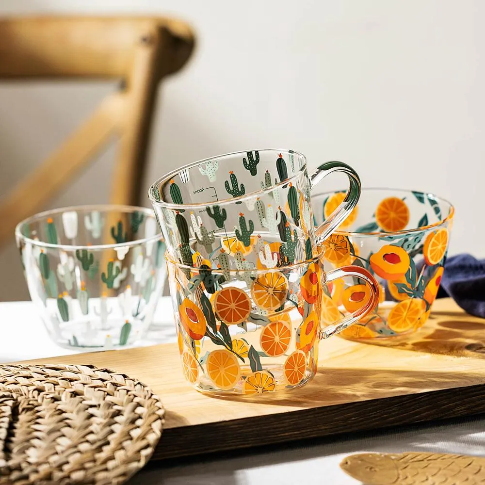 HighLand Printed Glass  Measuring Cups