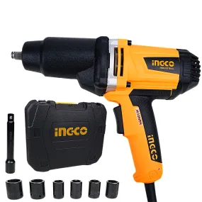 Homdum 1050w Electric Impact Wrench ½ inch drive INGCO 12.7mm with accessories 6 pcs impact sockets and 1 pc extension bar IW10508