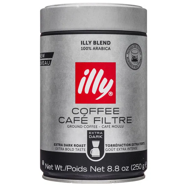 illy Ground Coffee Filter Dark Roast Coffee Filtre, 8.8 Oz