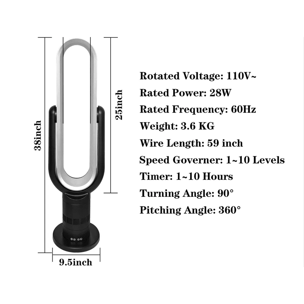 Innovative Bladeless Tower Fan-39inch