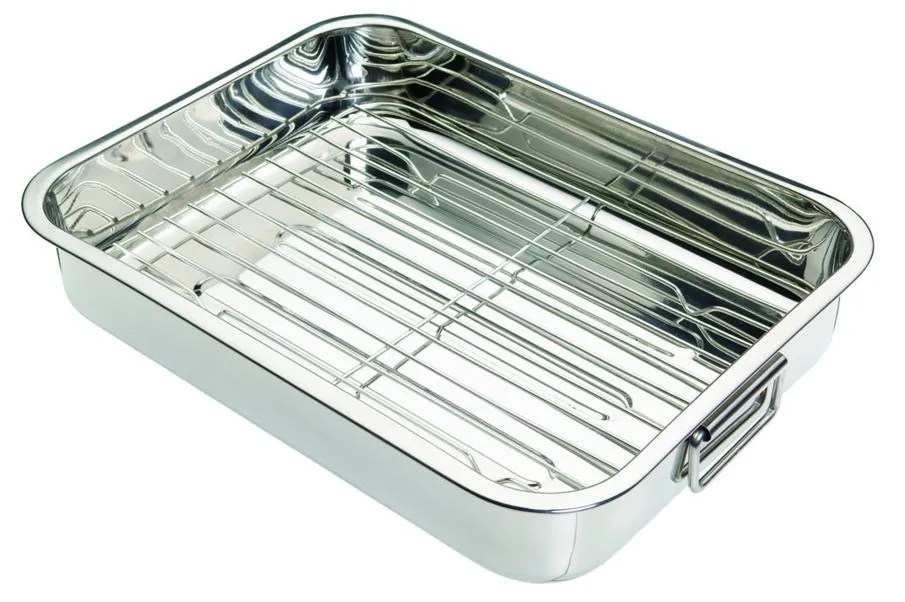 Kitchen Craft Stainless Steel 35cm x 28cm Roasting Pan