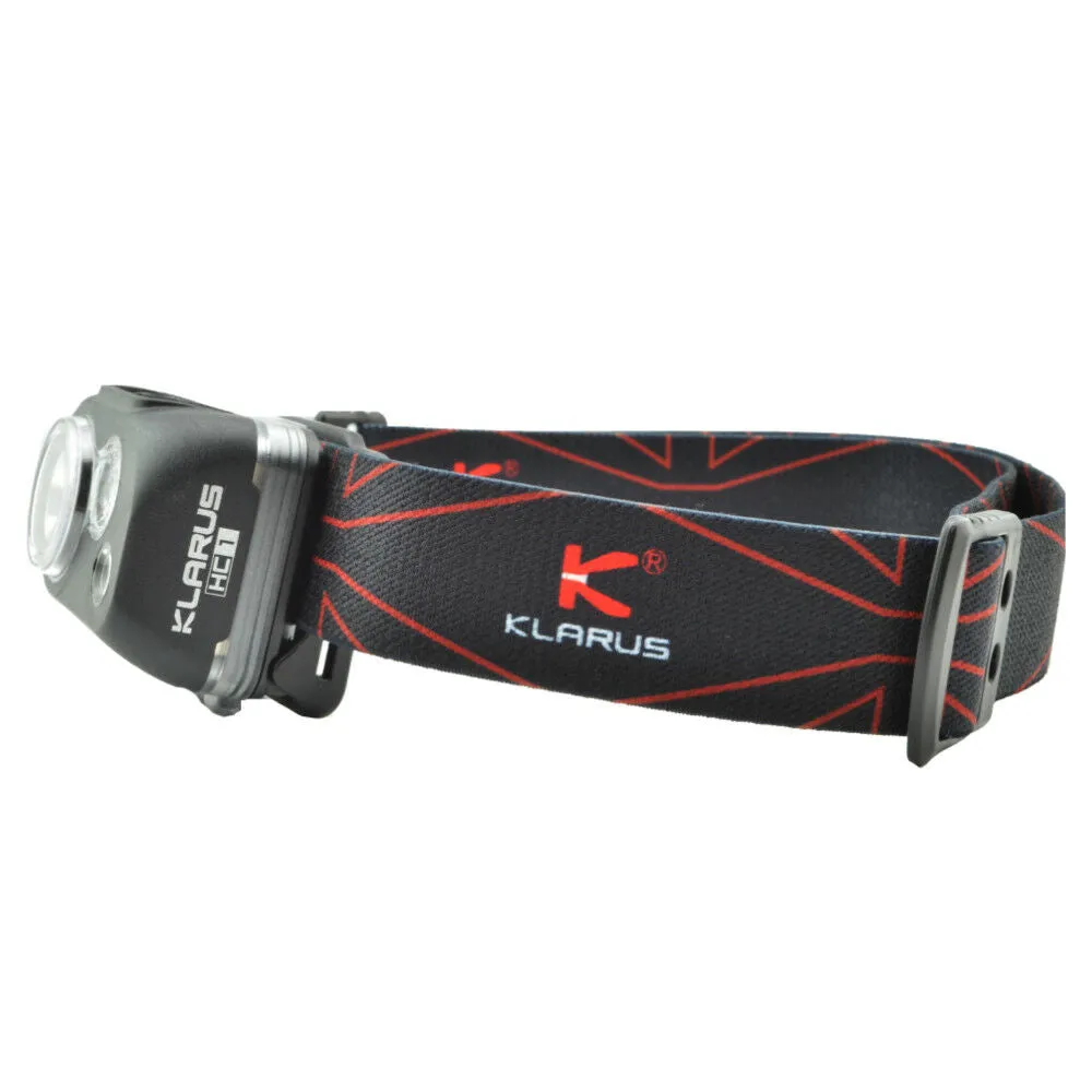 Klarus HC1-R 300 Lumen Waterproof Headlamp Lightweight 3 LEDs  White & Red Light