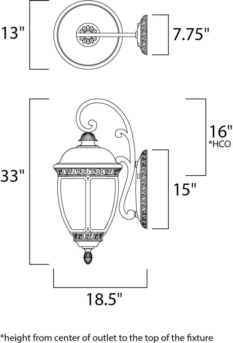 Knob Hill DC Outdoor Wall Mount