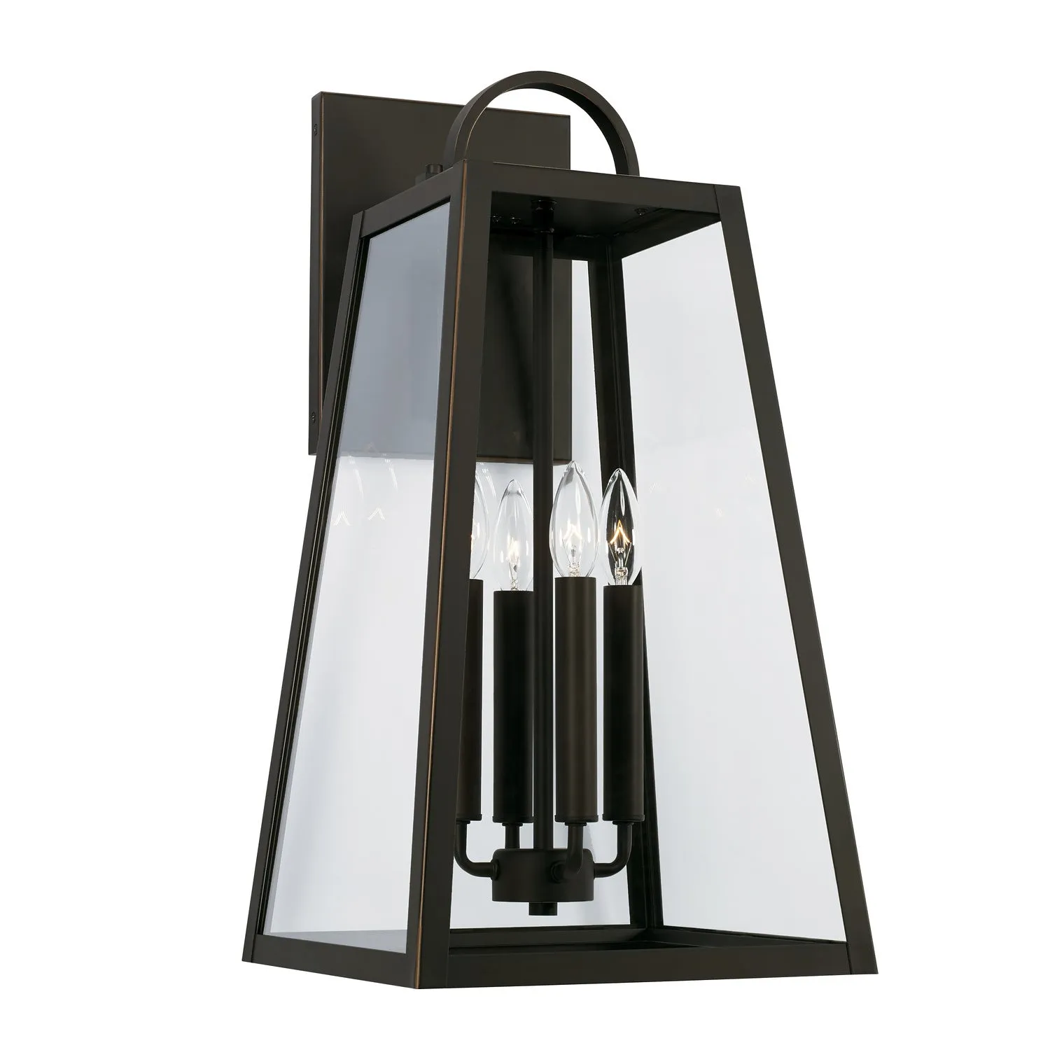 Leighton 4-Light Outdoor Wall Lantern in Oiled Bronze