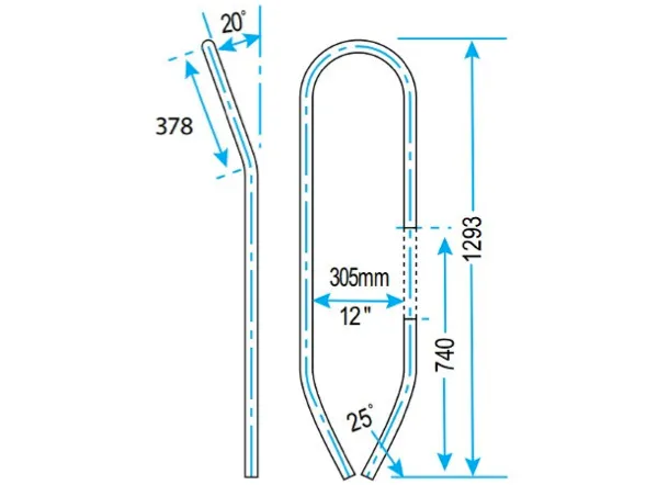 Lewmar Enguard Guardrail Kickback Starboard