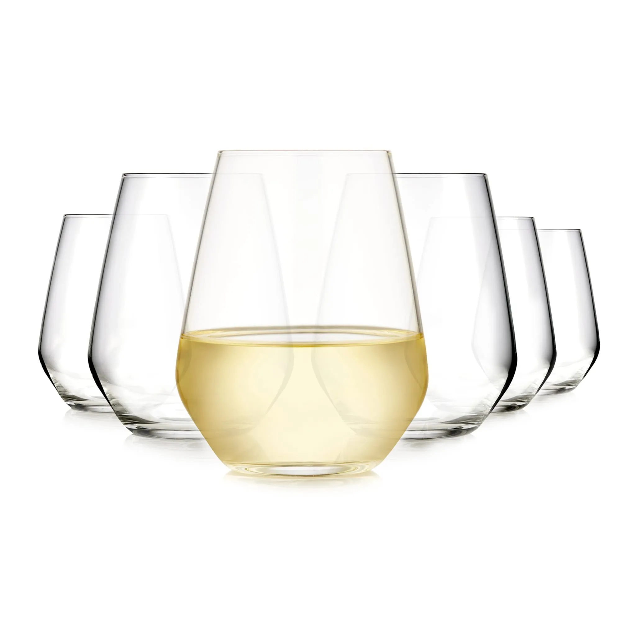 Libbey Signature Greenwich Stemless Wine Glasses, 18 ounce, Set of 6