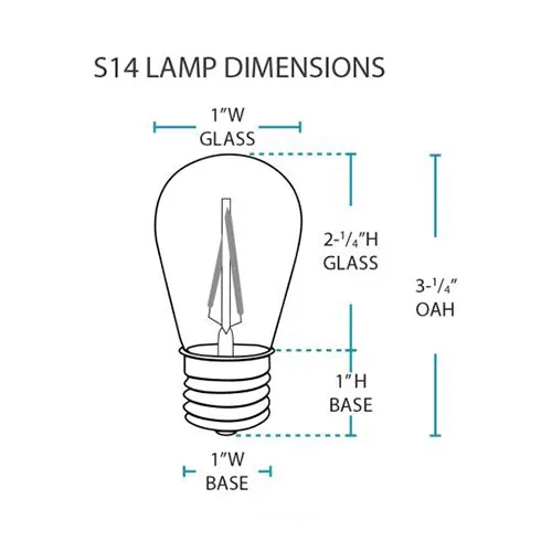 Lightcraft Outdoor 1W Medium Base LED Bistro Lamp