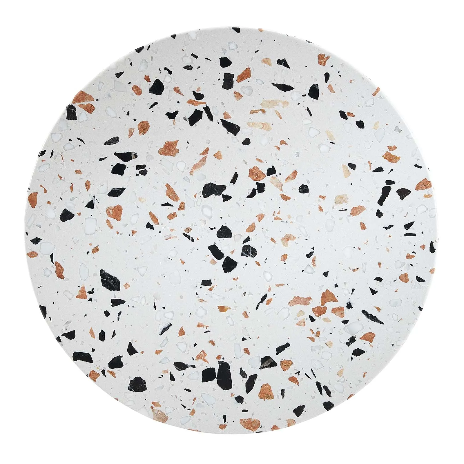 Lippa 20" Round Terrazzo Side Table Black Terrazzo EEI-5692-BLK-TER