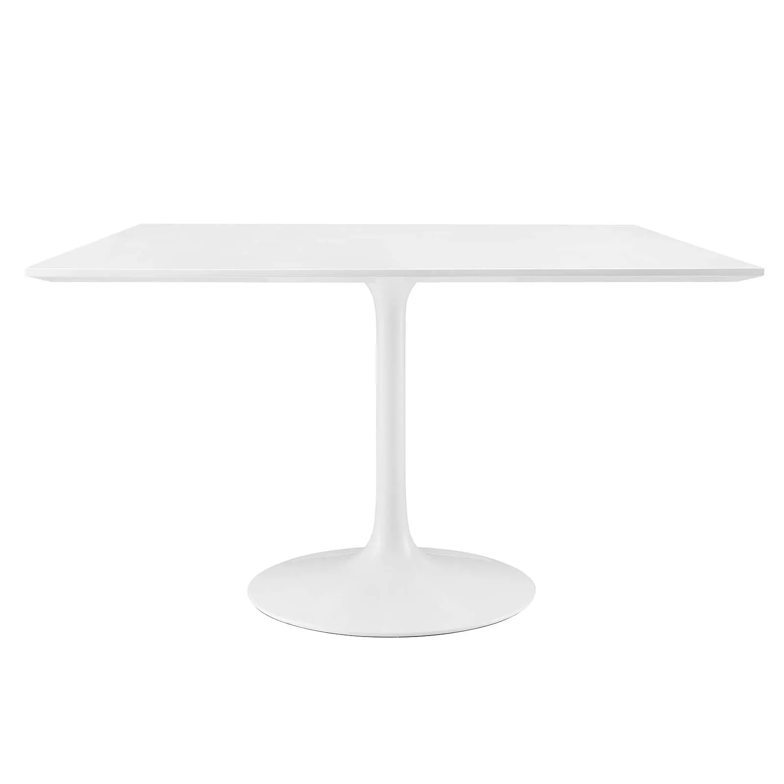 Lippa 47" Square Wood Top Dining Table White EEI-1125-WHI