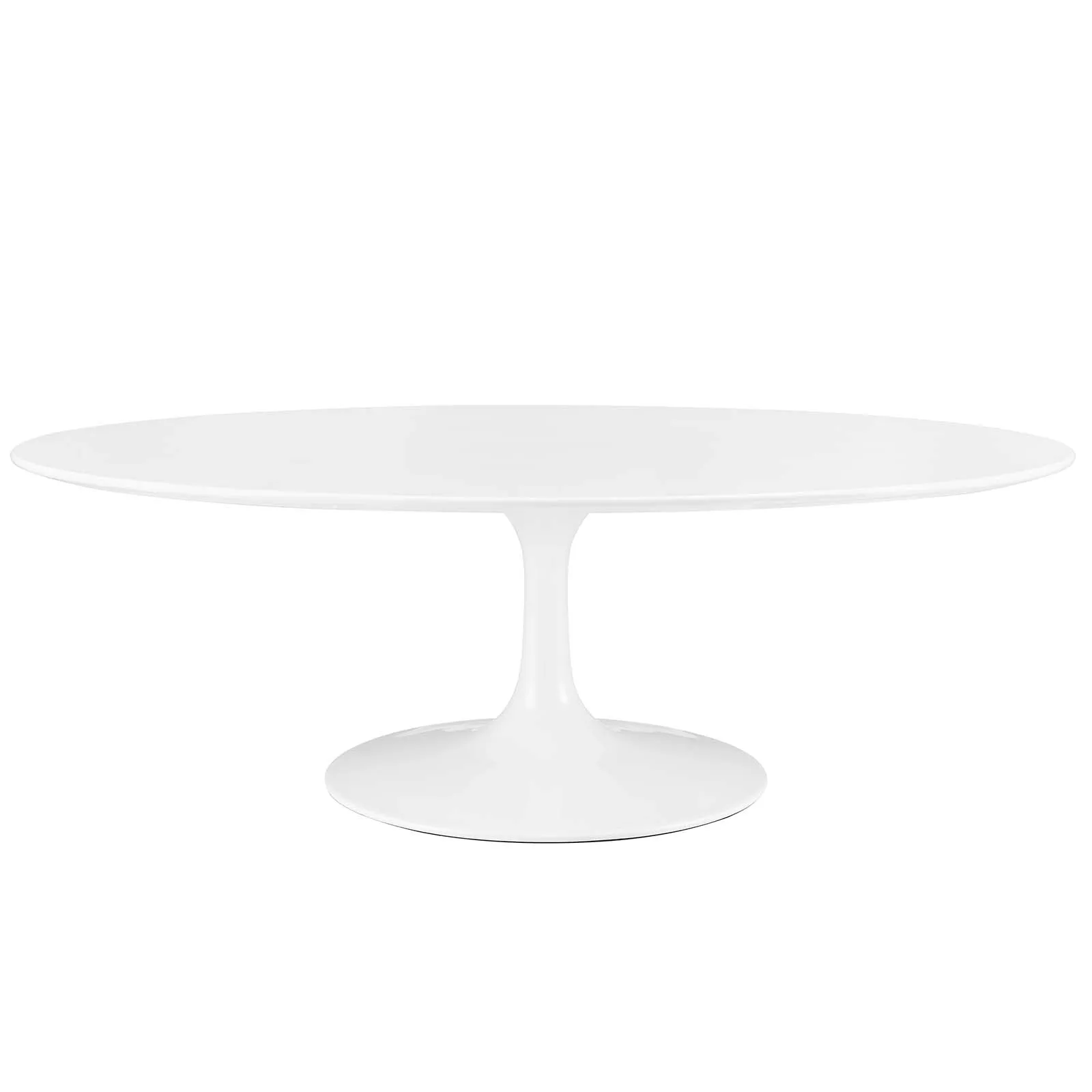 Lippa 48" Oval-Shaped Wood Top Coffee Table White EEI-2018-WHI