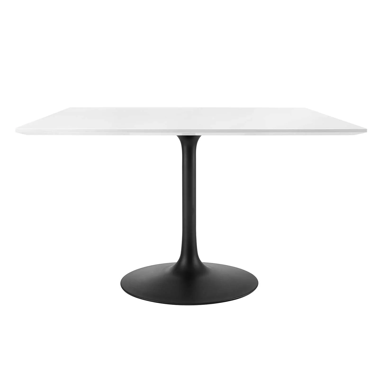 Lippa 48" Square Dining Table Black White EEI-3525-BLK-WHI