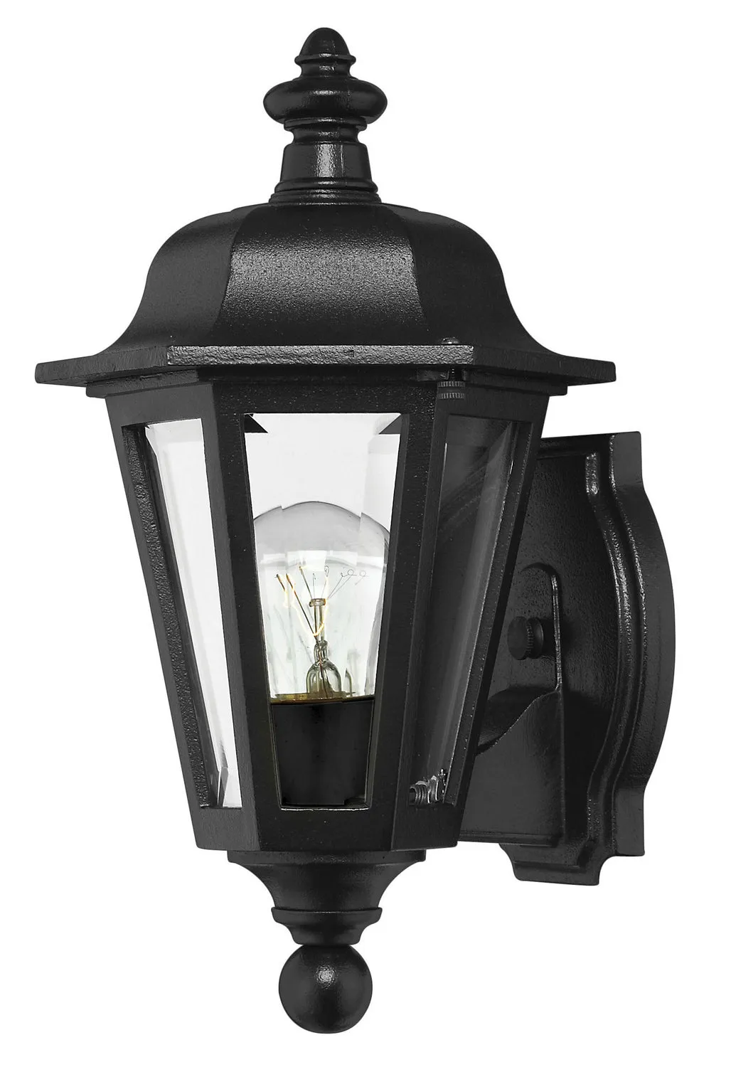 Manor House Small Wall Mount Lantern in Black