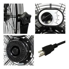 MaxxAir HVPF 30 YOKE High-Velocity Pedestal Fan, 120 V, 1.65 A, 360 deg Sweep, 30 in Dia Blade, Black :EA: QUANTITY: 1