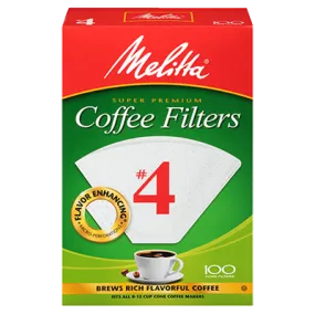 Melitta #4 Coffee Filters – 100 Count