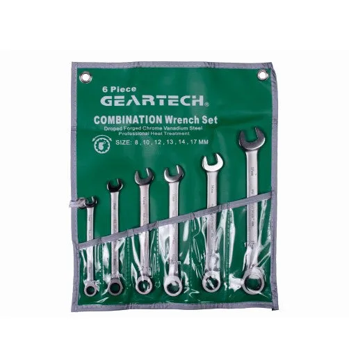 Micro-Tec | Wrench Ratchet Ring Flat Set 8-17mm 6Pc