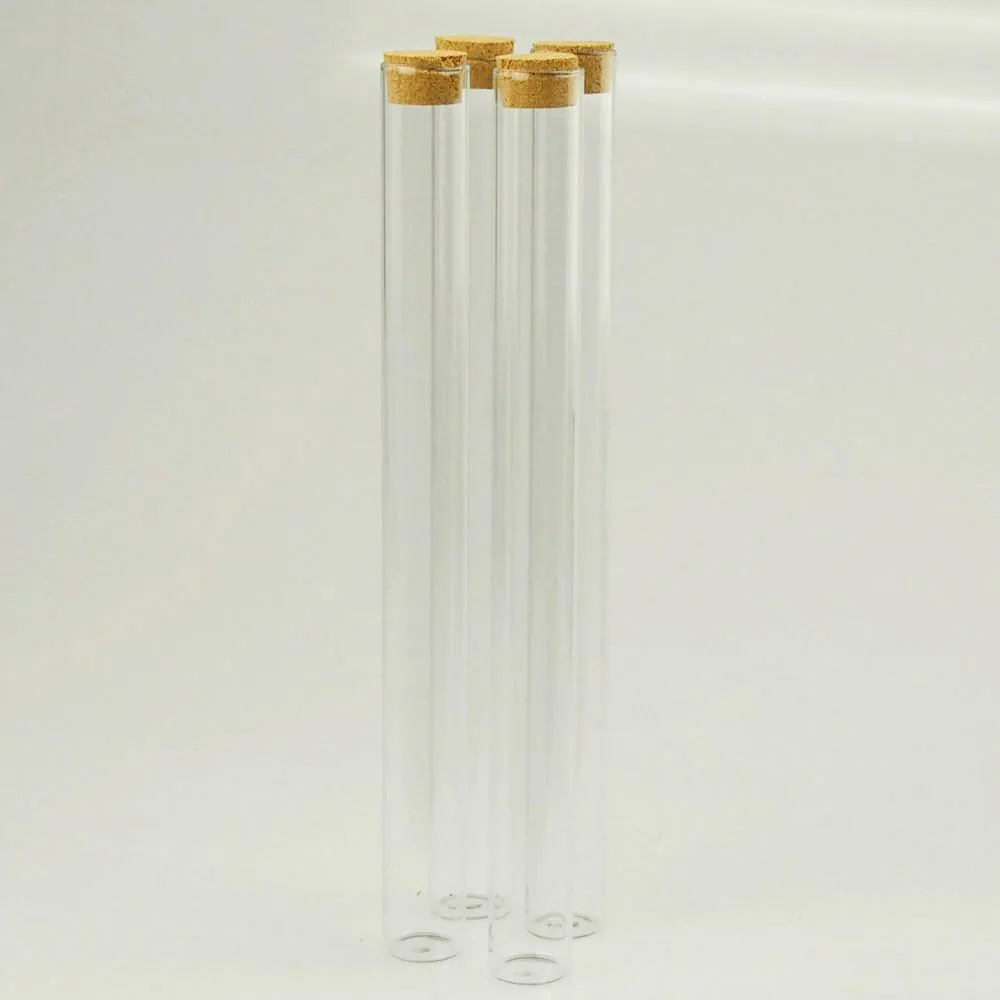 Mini Corked Glass Tube Vial Bottles, 12-count