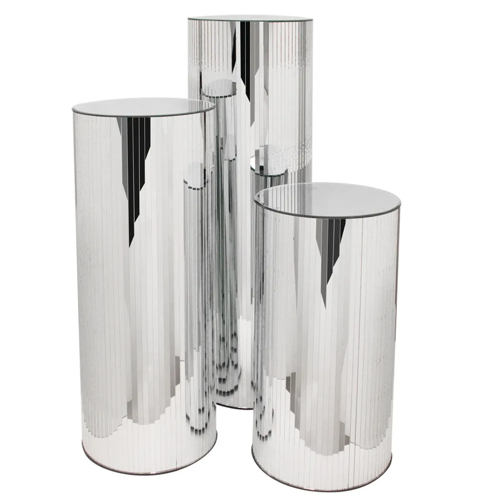 Mirrored Cylindrical Display Column / Pedestal