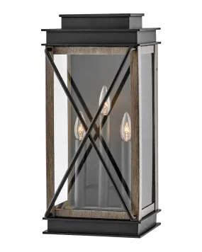 Montecito Three Light Wall Mount in Black