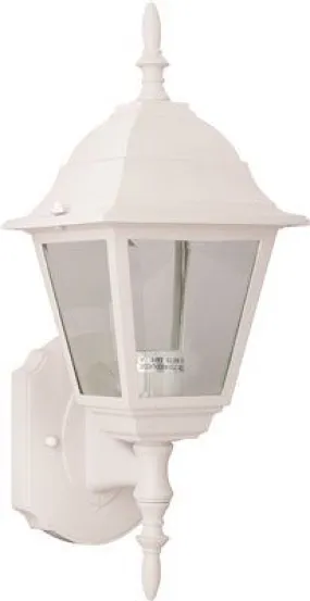 Monument 1-Light Outdoor Wall Lantern Clear Glass 6 X 16 X 6-1/2 Inch  White Uses 60-Watt Medium Base Lamp