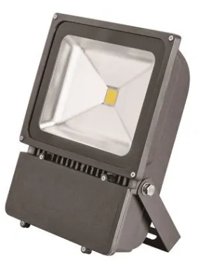 Monument Led Floodlight With Aluminum Housing Bronze 9-3/16X11-3/16X5-3/16 In 80-Watt Led Integrated Panel Array Included