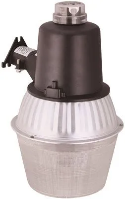 Monument Outdoor Security Floodlight With Aluminum Housing Bronze Finish 120 Vac 1 65-Watt Fluorescent Lamp Included