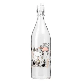 Moomin Glass Bottle 1 L Beach