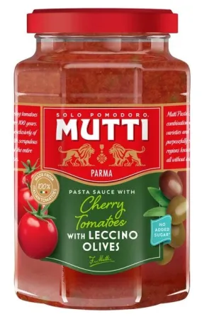 Mutti - Tomato Sauce With Olives Glass Bottle 400G