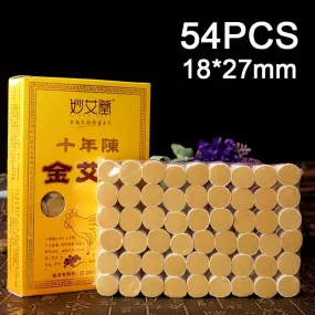 Natural Ten Years Old Moxa Roll Mox stick pure moxa 18x27mm 54pcs/box Moxibustion