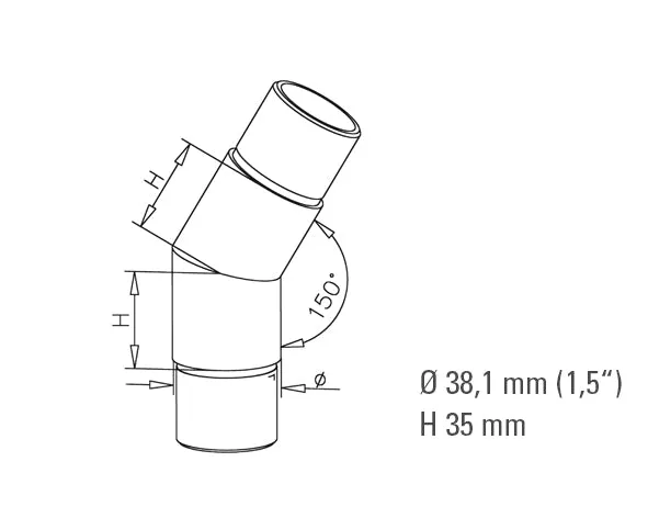 Non-Tarnish Flush Angle 30 Degree