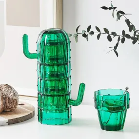 Nordic Cactus Stackable Glass Set