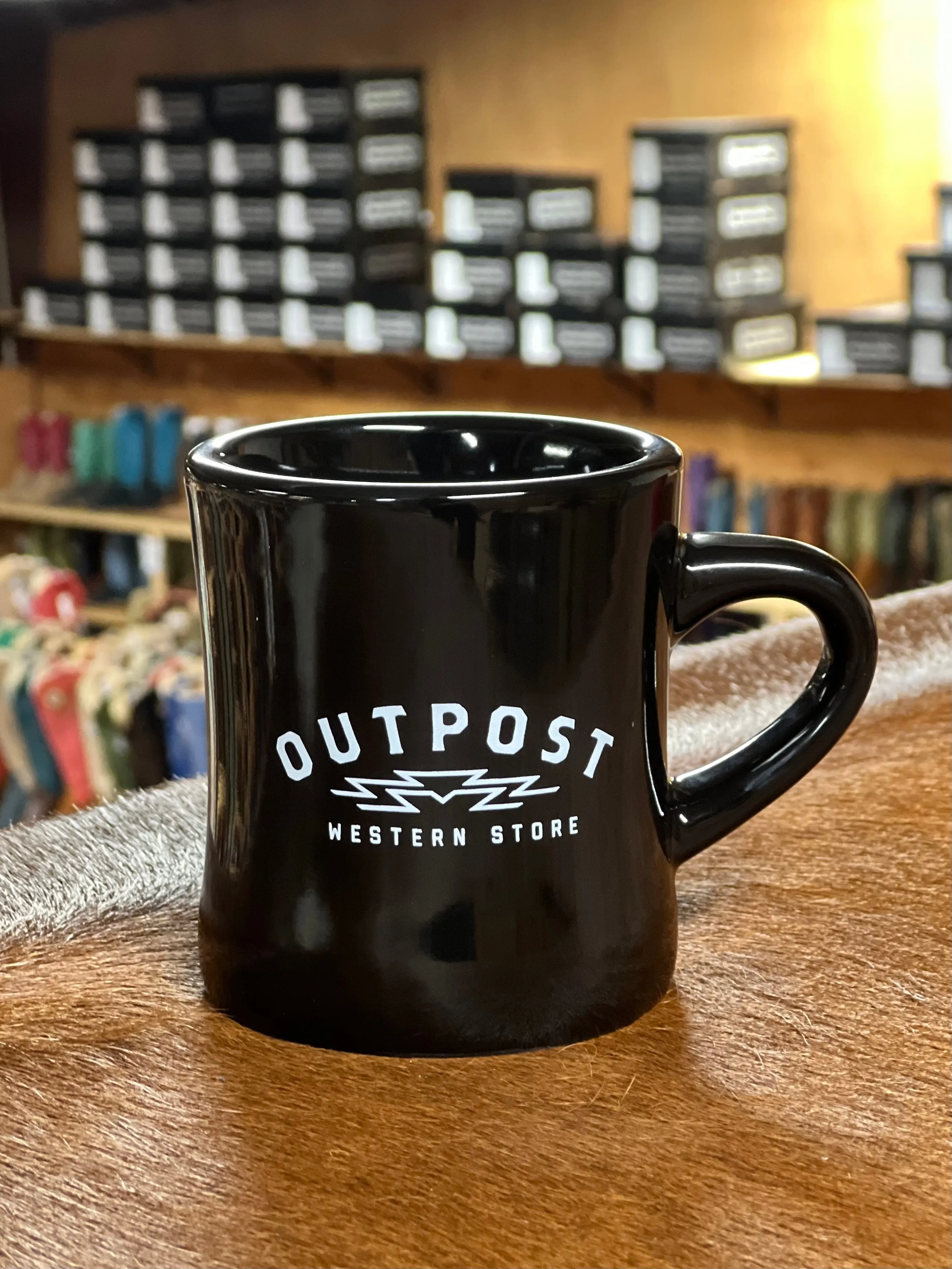 Outpost Sunrise Black Diner Coffee Cup